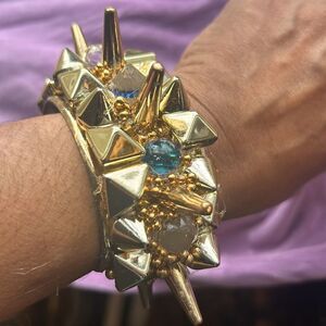 Wendy Gell Signed Cuff Spike Bracelet